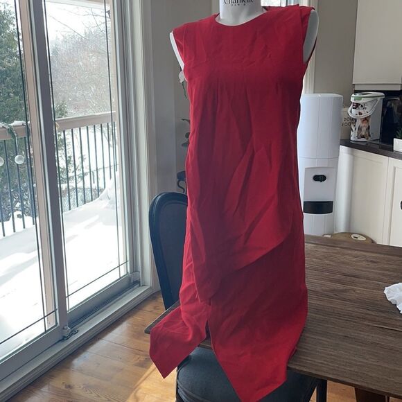 Maison Margiela sz 42 red midi dress - Picture 2 of 13